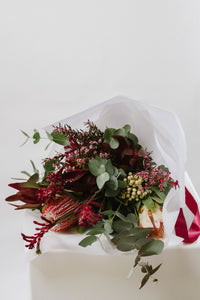 Flowers, Card and Chocolate Gift