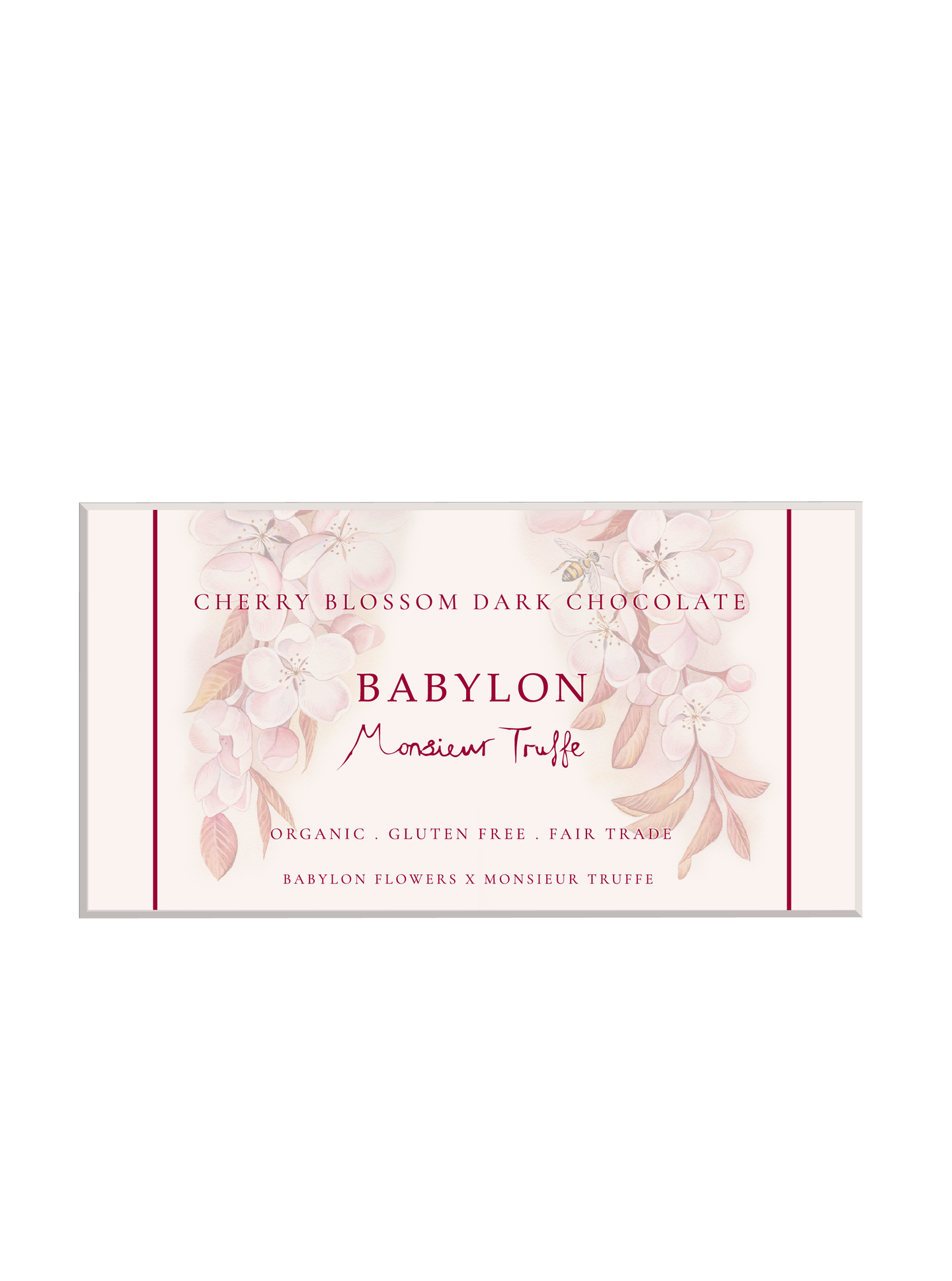 Cherry Blossom Dark Chocolate Block