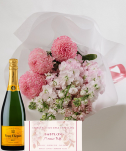 Flowers, Champagne and Chocolate Gift